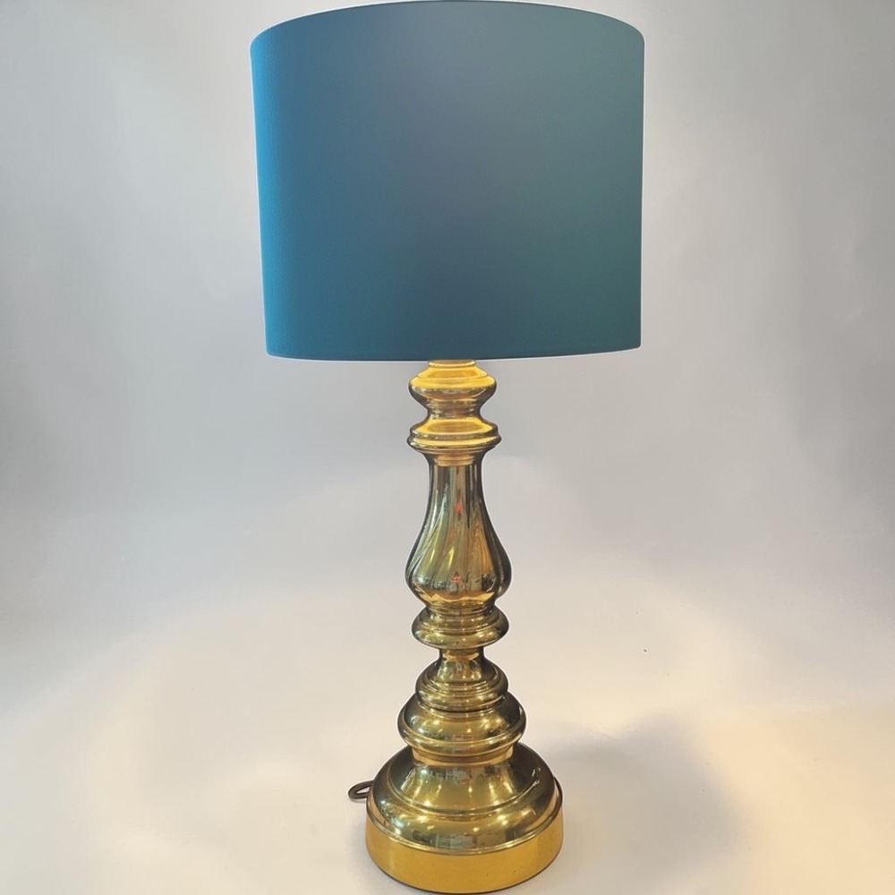 Alsy Vintage Brass Table Lamp Hollywood Regency Gold Large